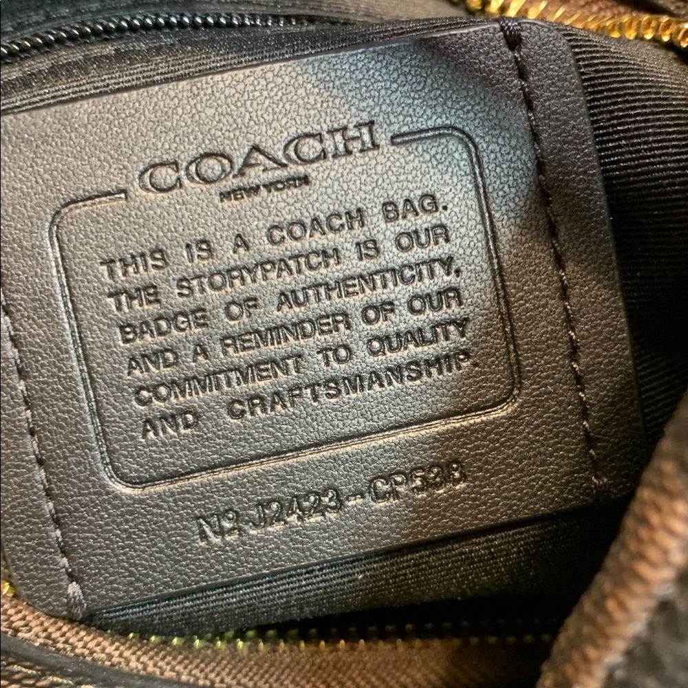 🌹BEAUTIFUL Coach Black Jules Hobo Bag • EUC Signature Canvas w/Crossbody Strap - Picture 10 of 12